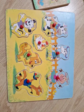 Puzzles de madera infantiles. Bien conservados