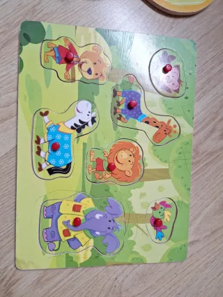 Puzzles de madera infantiles. Bien conservados