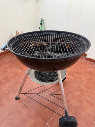 Barbacoa de carbón negra