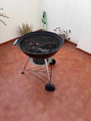 Barbacoa de carbón negra