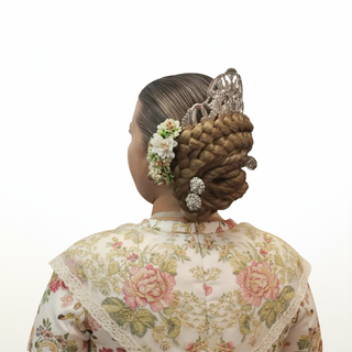 Tocado Flores Moño Fallera Huertana | Moño Fallera