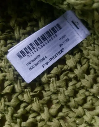 Top punto Zara verde talla M