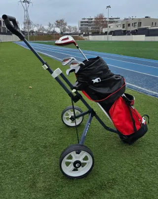 Kit Palos Golf Niño + Carro y Bolsa