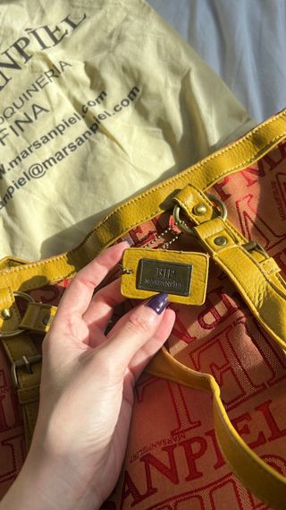 Bolso vintage Marsanpiel Y2K naranja y amarillo