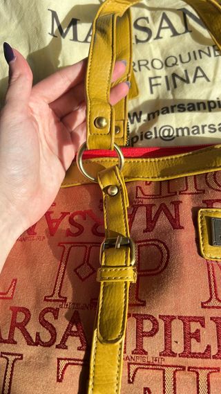 Bolso vintage Marsanpiel Y2K naranja y amarillo