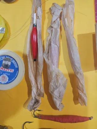 Artículos de pesca vintage años 40-50