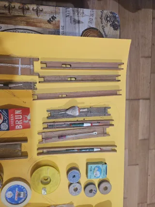 Artículos de pesca vintage años 40-50