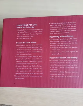 Sacacorchos CORKSCREW metal y plástico