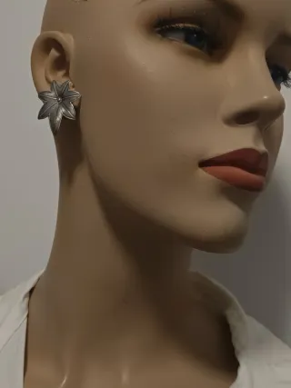 Pendientes de plata ley hoja