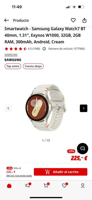 Samsung Watch 7 (Azul, Rosa, Blanco)