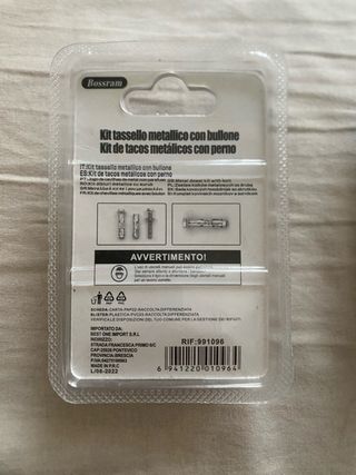 2 Tasselli Metallici M10