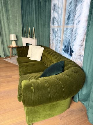 Sofá Charleston Terciopelo Verde