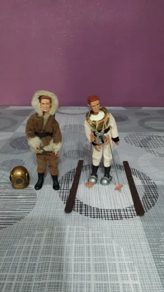 Muñecos Madelman Explorador y Buzo
