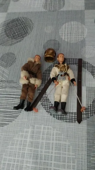 Muñecos Madelman Explorador y Buzo