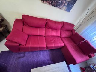 Sofá Chaise Longue Rojo