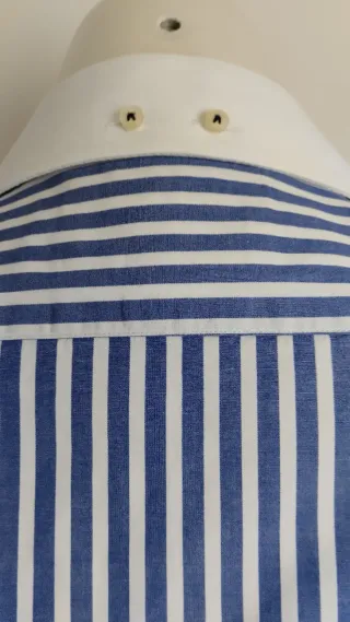 Camisa Sacoor Brothers Rayas Azul Talla M