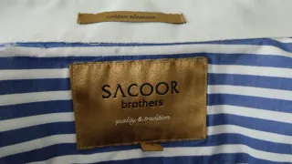 Camisa Sacoor Brothers Rayas Azul Talla M
