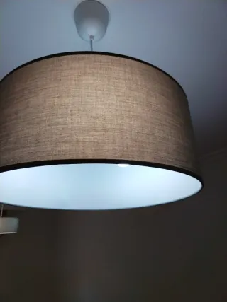 2 Lámparas Tela Gris Leroy Merlin