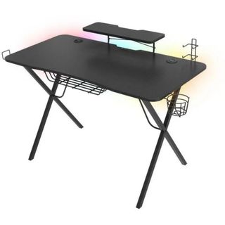 Mesa Gaming Negra con Luces LED