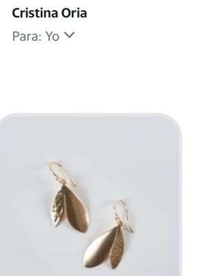 Pendientes Hojas Doradas Cristina Oria