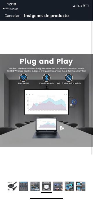 Adaptador Dongle Inalámbrico 4K TV