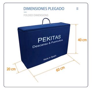 PEKITAS Colchón Cuna Viaje Plegable