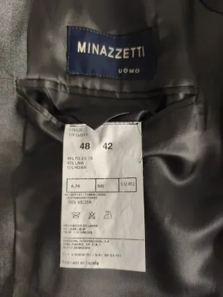 Traje de chaqueta gris talla 48