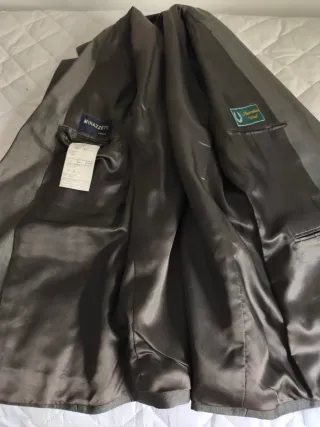 Traje de chaqueta gris talla 48