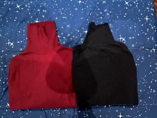 2 Dolcevita da uomo bordeaux e nero