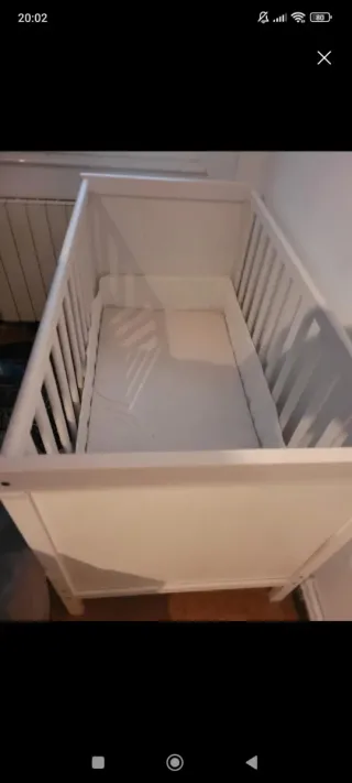 Cuna Ikea Sundvik + Colchón y Chichonera