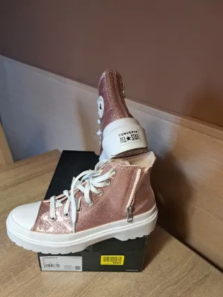 Zapatillas Converse Talla 37 Glitter Rosa
