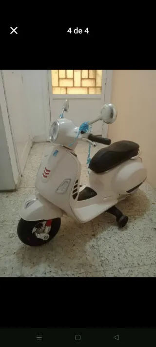Moto Infantil Vespa Eléctrica Batería Nueva