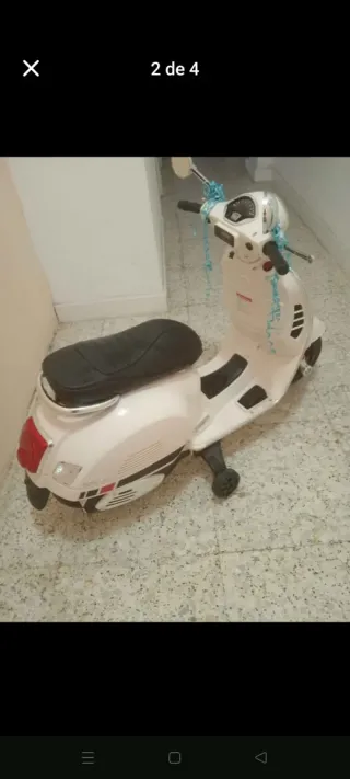 Moto Infantil Vespa Eléctrica Batería Nueva