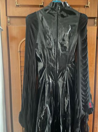 Vestido Gótico Largo Phaze Negro Rojo