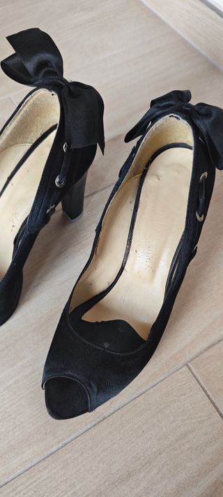 Scarpe tacco Made in Italy n. 38 fiocco