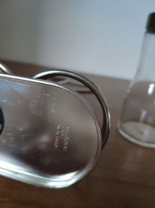 Set Olio Aceto Alessi Vetro Metallo