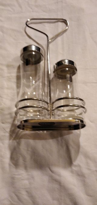 Set Olio Aceto Alessi Vetro Metallo