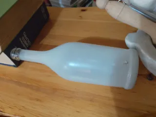 Bottiglia in vetro per lampada già forata