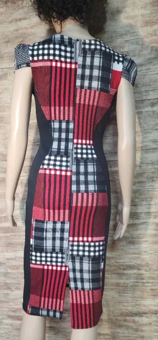 Vestido de Verão Patchwork Multicolor