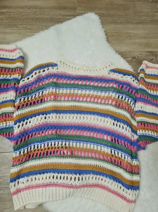 Stradivarius Cárdigan Punto Multicolor Talla M