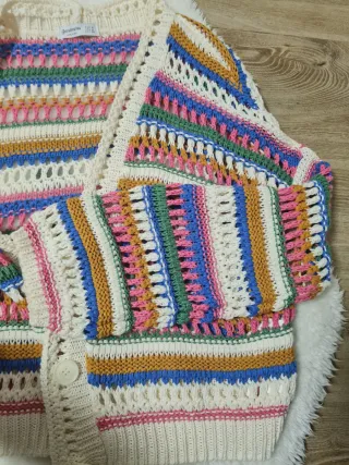 Stradivarius Cárdigan Punto Multicolor Talla M