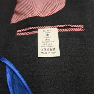 Cappotto uomo lana made in Italy tg.58