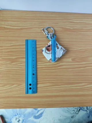 Portamonedas llavero con cremallera