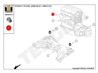 Soporte motor  Renault Megane II Scenic “derecha”