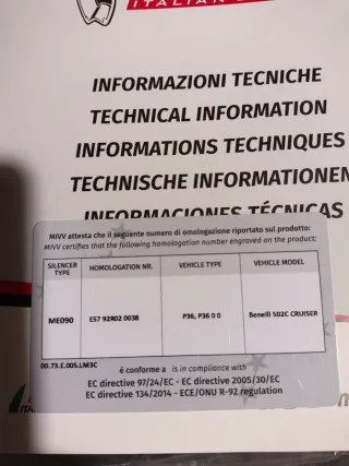 Collettore scarico Benelli 502c