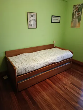 Cama nido de madera, colchones de 80