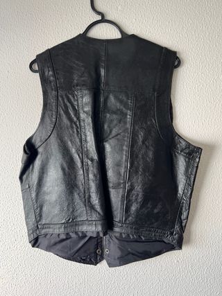 Chaleco Cuero Vintage Talla L