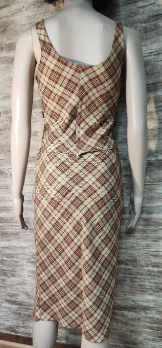 Conjunto Top e Saia Xadrez