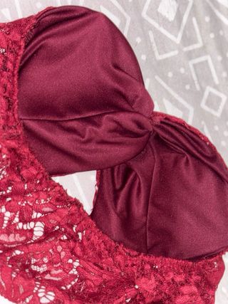 Conjunto Colombiano Encaje Rojo Talla Única