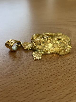 Colgante Cabeza de Cristo Chapado Oro